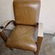 Aviator chair - In walnut veneer and chrome metal - 1970s design