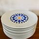 Set of 9 blue German plates bareuther waldsassen