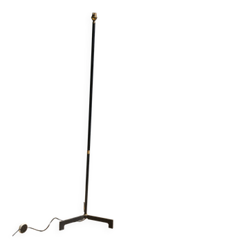 Modernist floor lamp metal wood