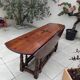 Antique large Gateleg table from the 16th century, oak with marquetry of a rose of the winds.