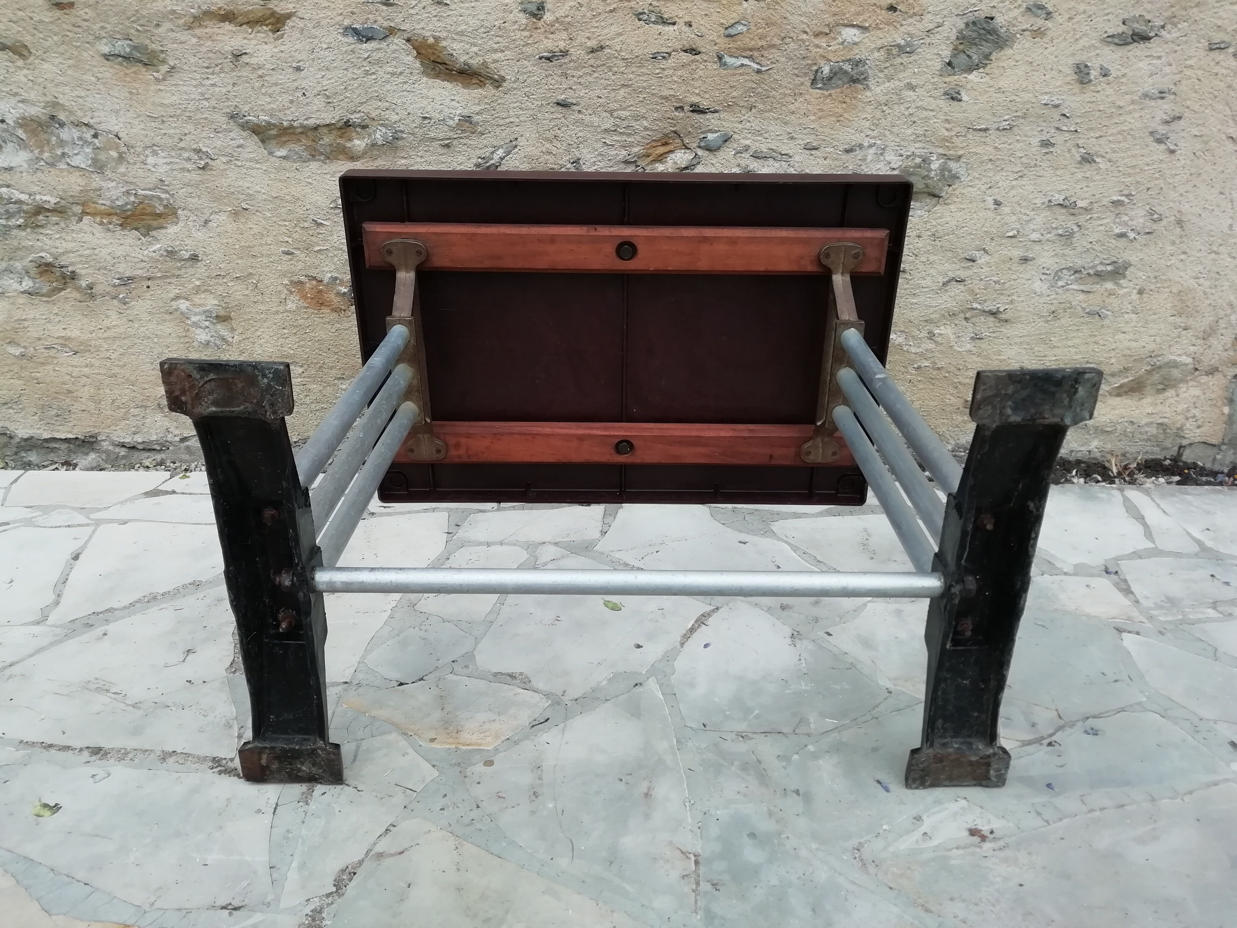 Lot of 4 tables bistro "Lelong"