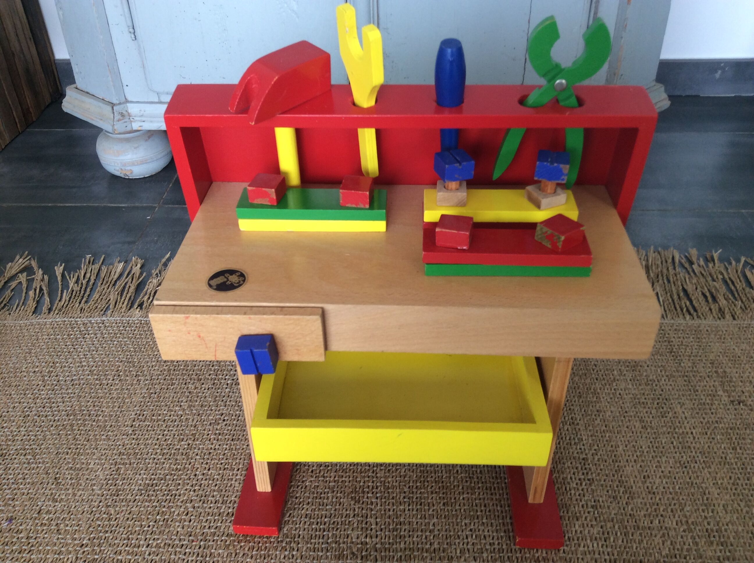 Child wooden workbench