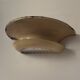 Pair of vintage modernist wall lights, beige painted metal and glass, France, 1930