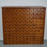 Dutch Industrial Pine Apothecary / Workshop Cabinet, circa 1930s