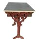 Antique French bistro table in cast iron and marble, 1900s.