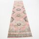 Tapis de couloir oriental vintage rose bleu foncé 3 x 12