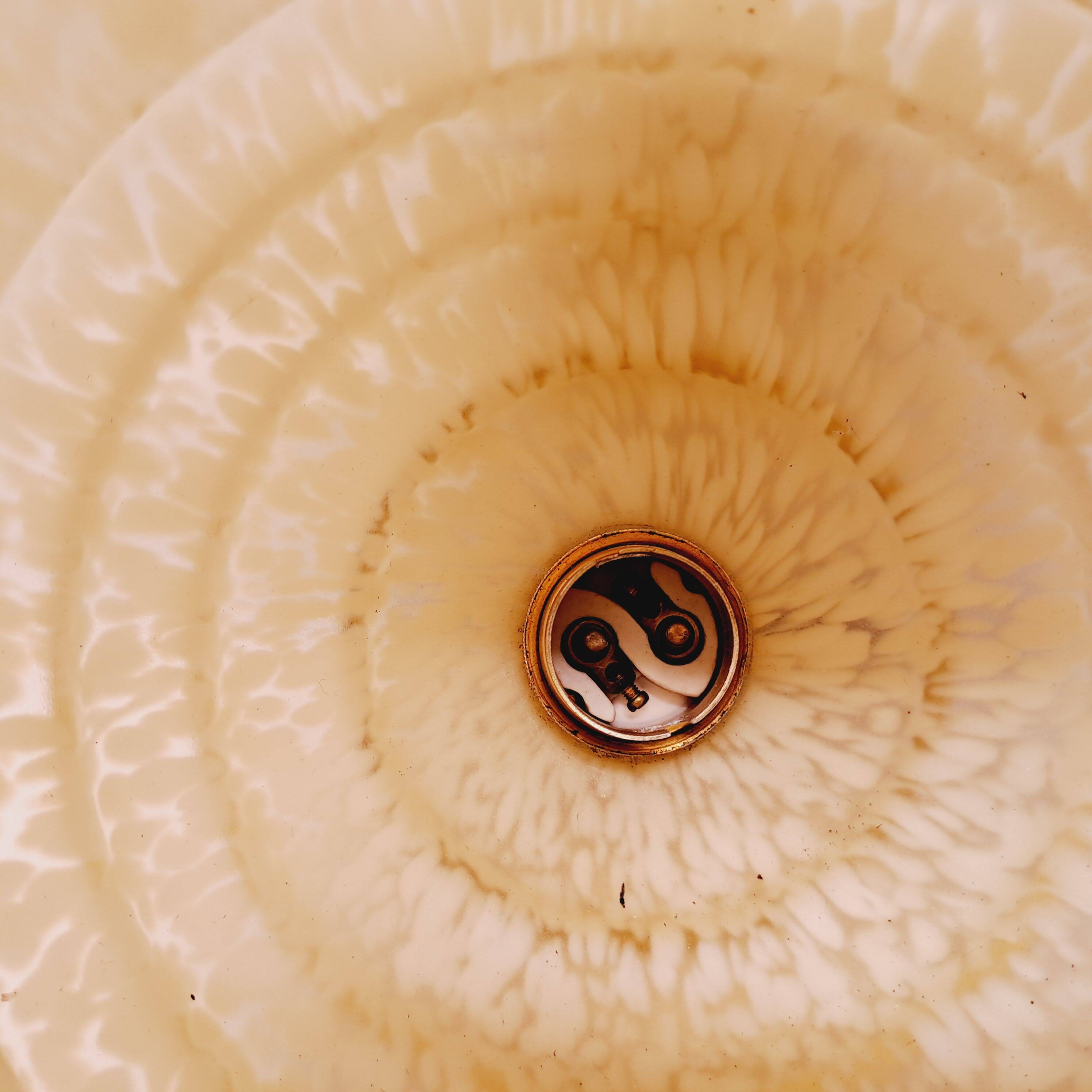 Pale yellow clichy glass globe