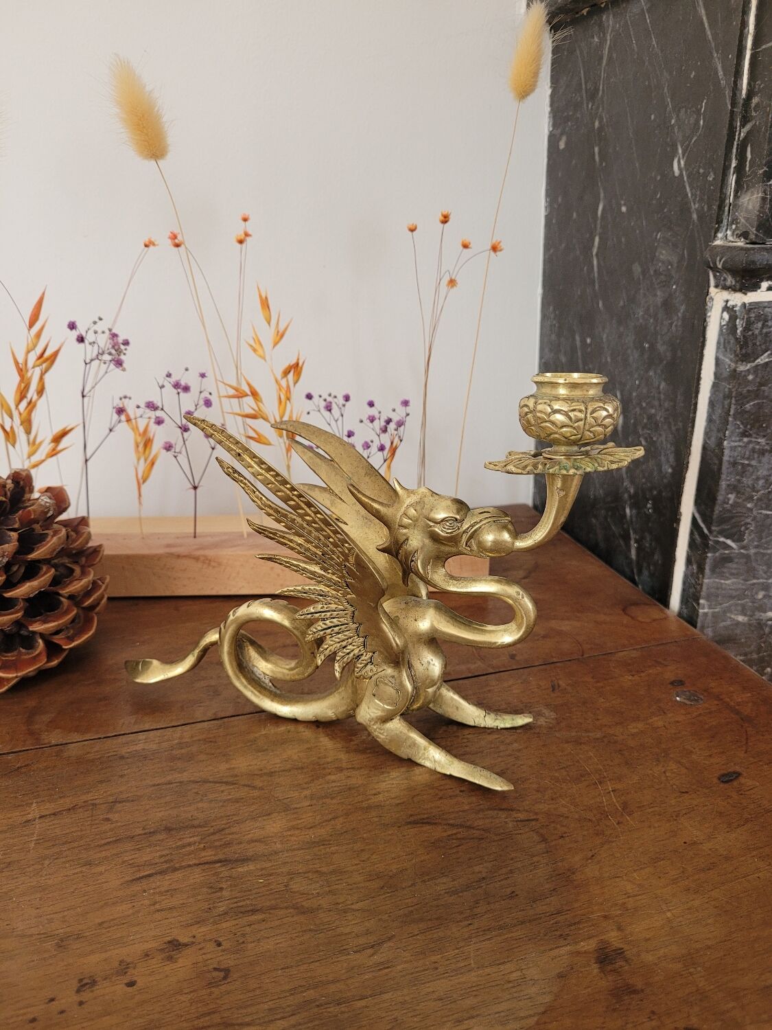 Bronze chandelier dragon no. 1