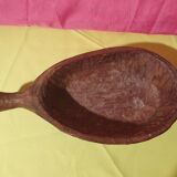 Rare folk art large old salt box carved wood