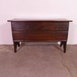 Petit coffre en bois antique en chêne