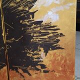 Tableau double toile acrylique peintre agus