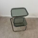 Smoked glass side table - bedside table.