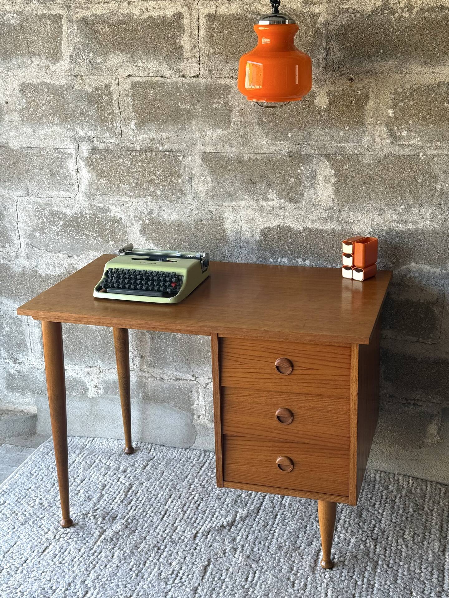 Bureau scandinave vintage en teck, 1960/70