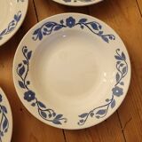 Set of 7 floral pattern soup plates ЗиК