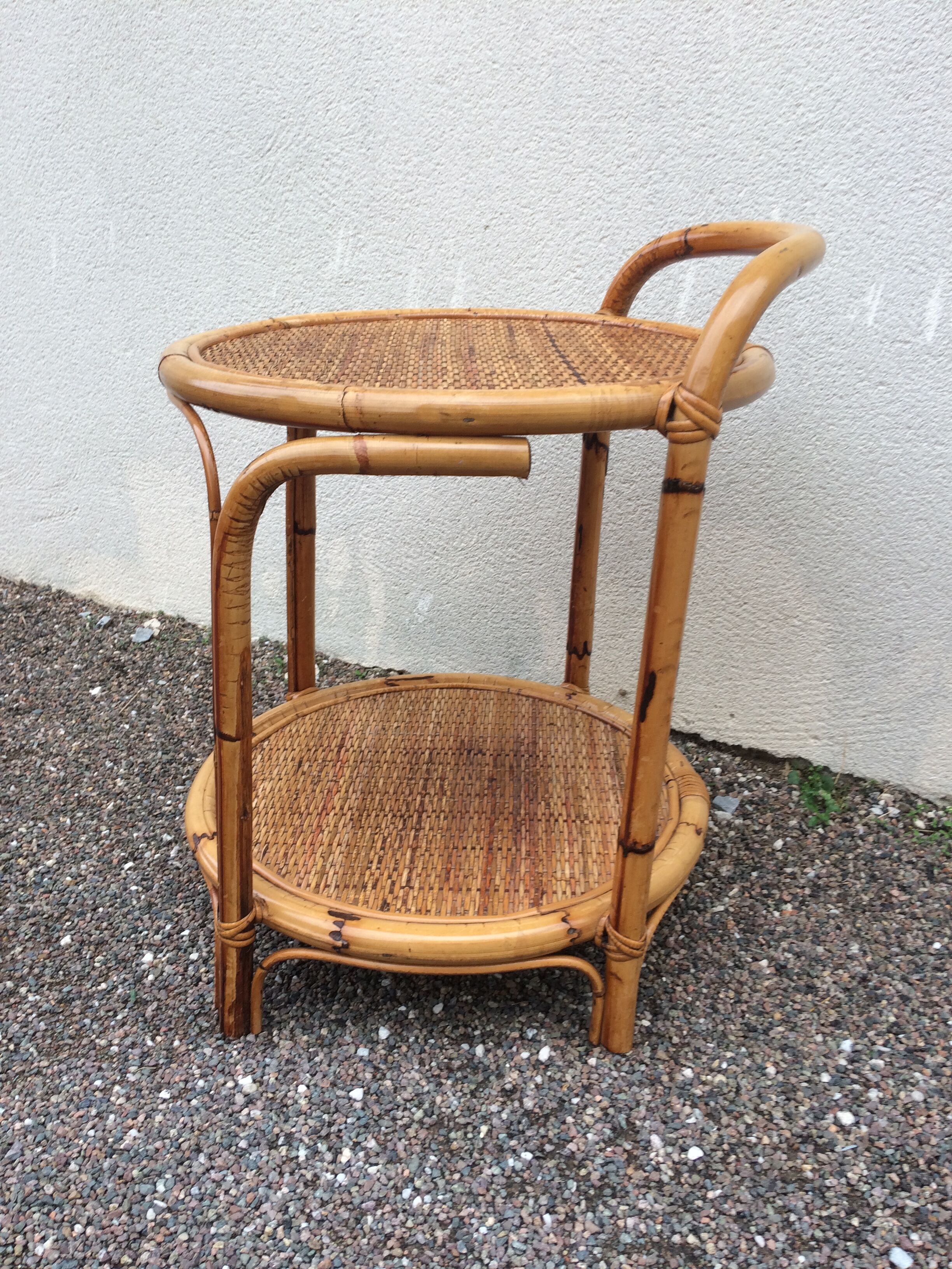 Vintage bamboo dessert - rattan