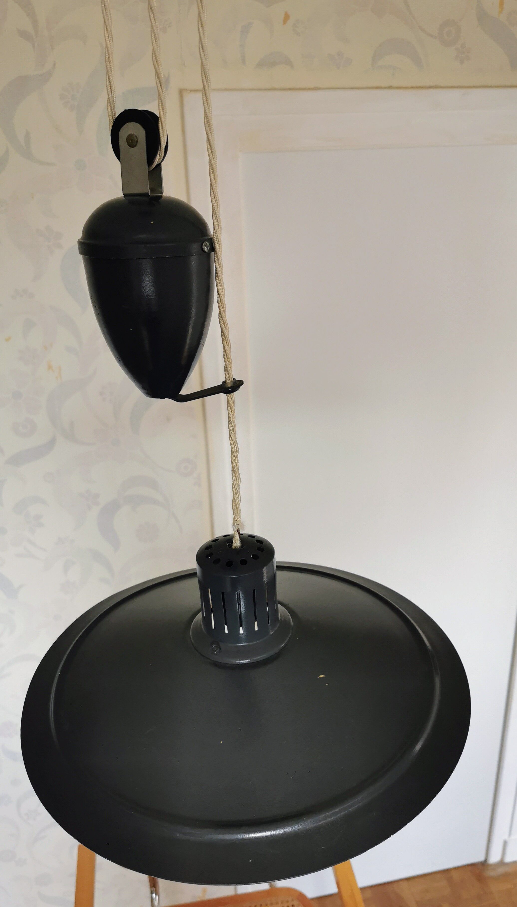 Vintage pulley hanging