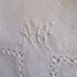Old damask table linen - monogrammed