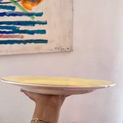 Pastel yellow dish Salins