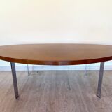 Oval wooden coffee table, 1960