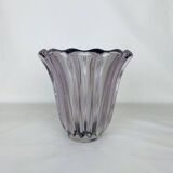 Vase art déco par Pierre D'Avesn, verre violet