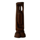 Large wooden sculpture "Woman" by Ole Wettergren, Danish modern, 1970s.