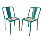 Paire de chaises Tolix de bistrot