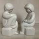 Pair of children's bookends reading from the 70s