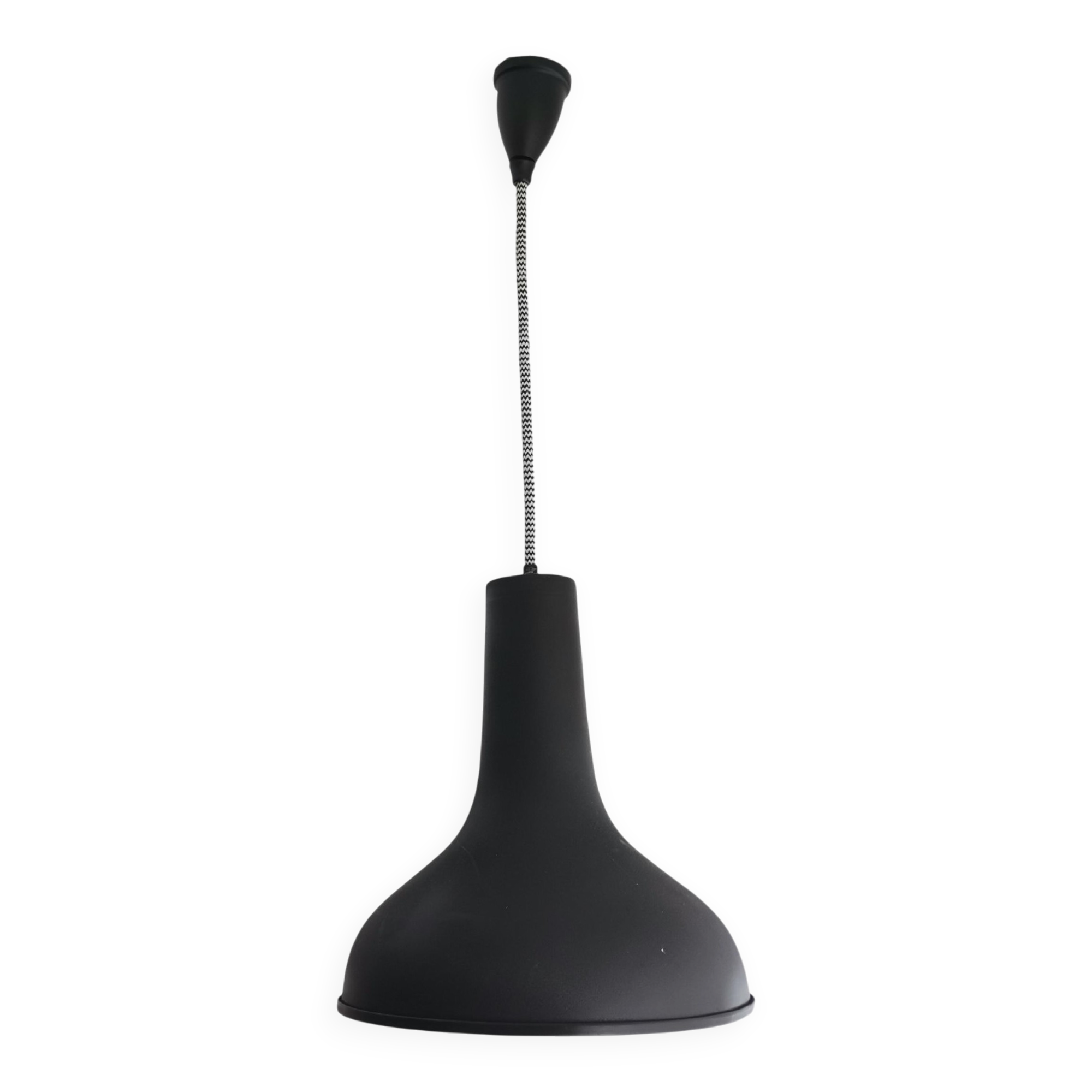 Black industrial metal hanging pendant lamp