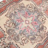 4x7 Shades Of Red Beige Oriental Vintage Rug, 126x220Cm SK 2638