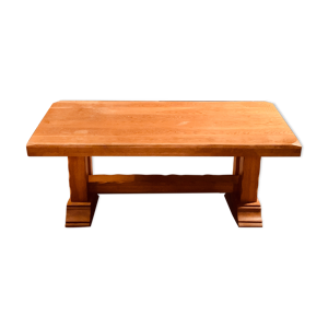 Table basse sculpturale en chêne
