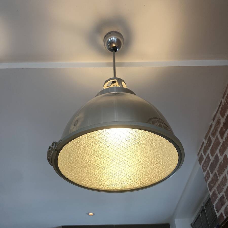 Pair of Original BTC England Titan Pendant Lights, Size 1