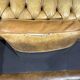 Chesterfield 3-seater leather sofa - 1960s
