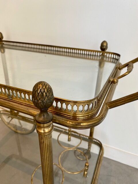 Vintage golden rolling trolley