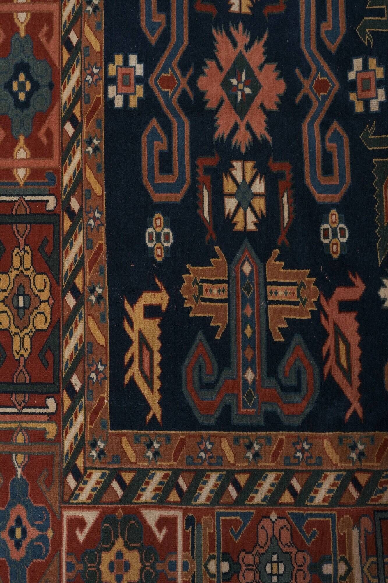 Vintage Turkish rug handmade 186x242 cm
