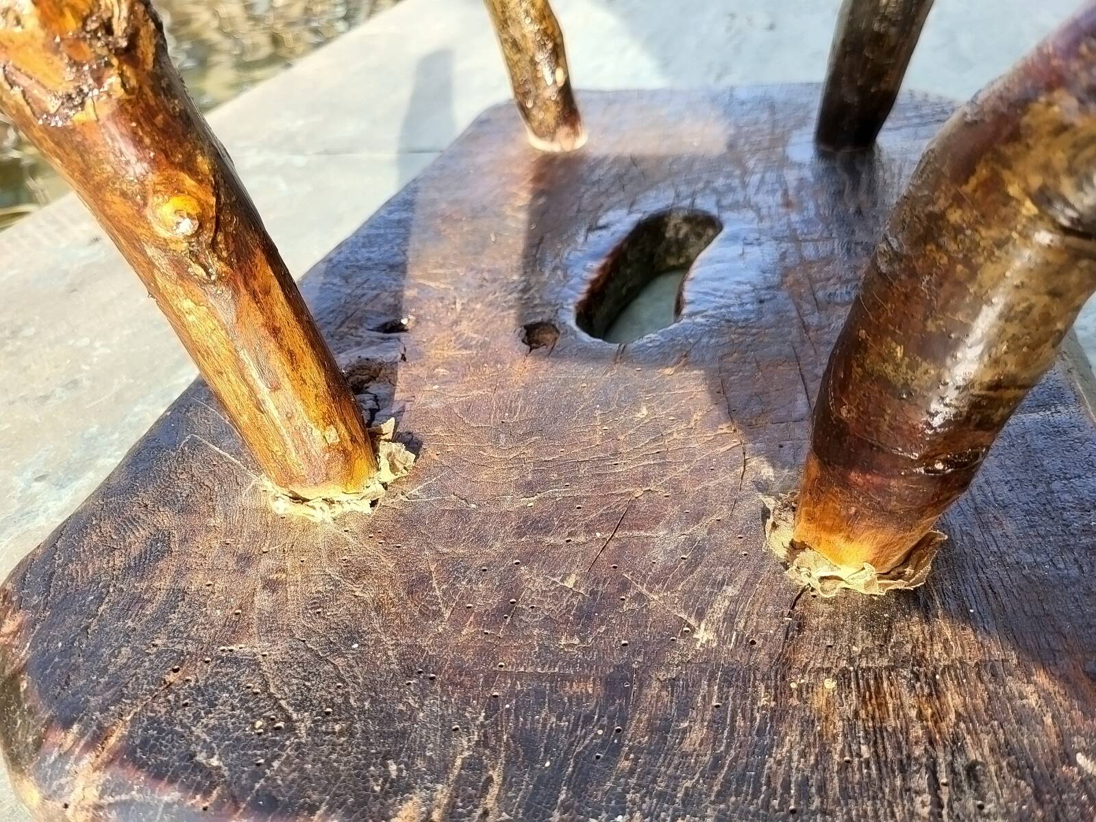 Tabouret de traite en chêne