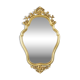French Gold Leaf Gilded Crested Mirror Baroque Style Facet 84cm