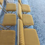 6 folding chairs Lafuma vintage 1970