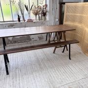 XXL trestle farm table 4m and its benches