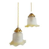 Duo of vintage portable lamps