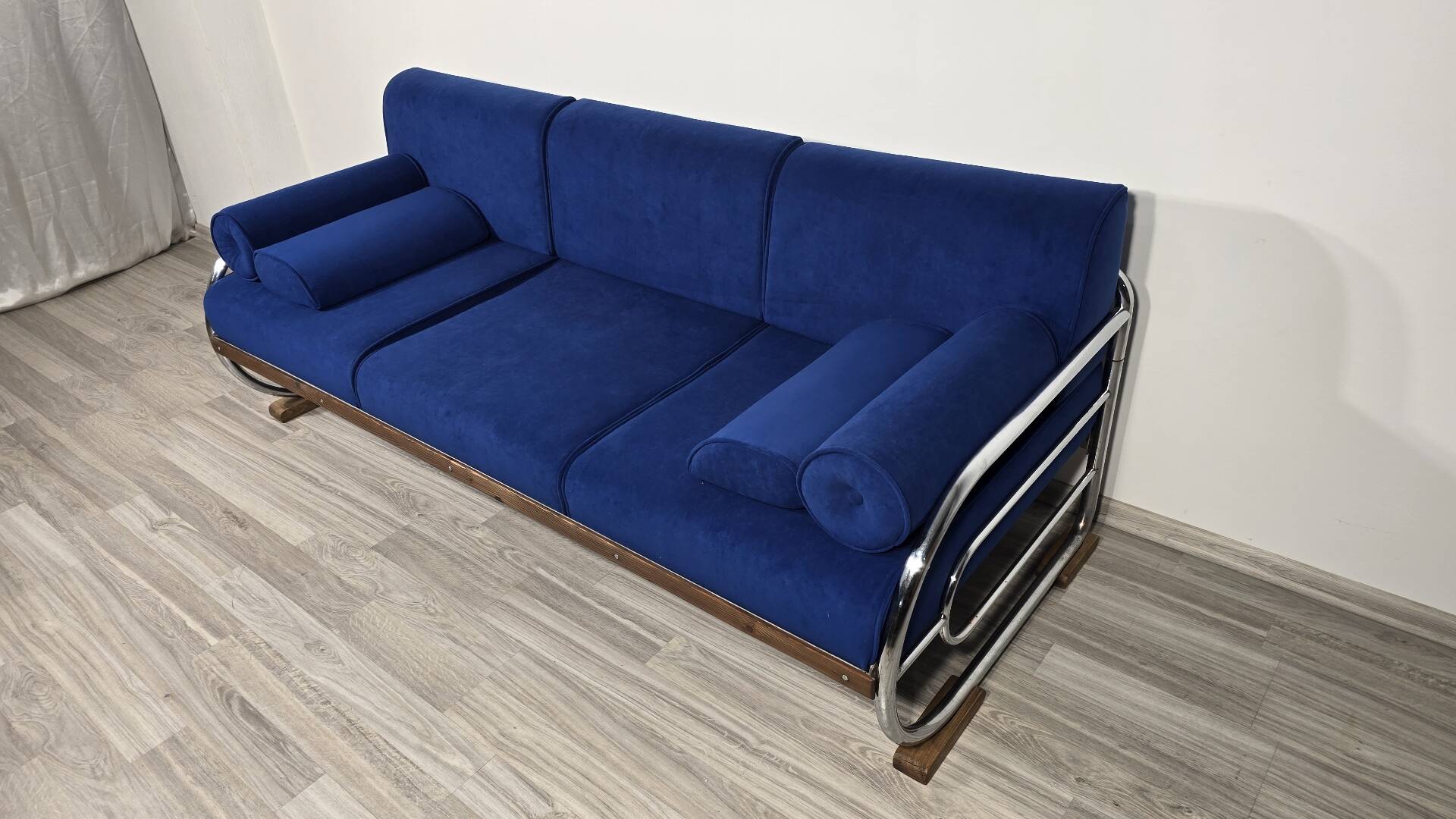 Bauhaus Chrome Sofa by Robert Slezak for Slezak Factories, 1930s