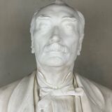 Buste masculin en marbre blanc statuaire, Carrare vers 1900