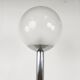 Lampadaire vintage chromé et verre, années 1970