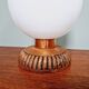 Wood and white opaline table lamp, 1960s