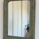 Large antique French Louis Philippe mirror – green and gold, late 19th century