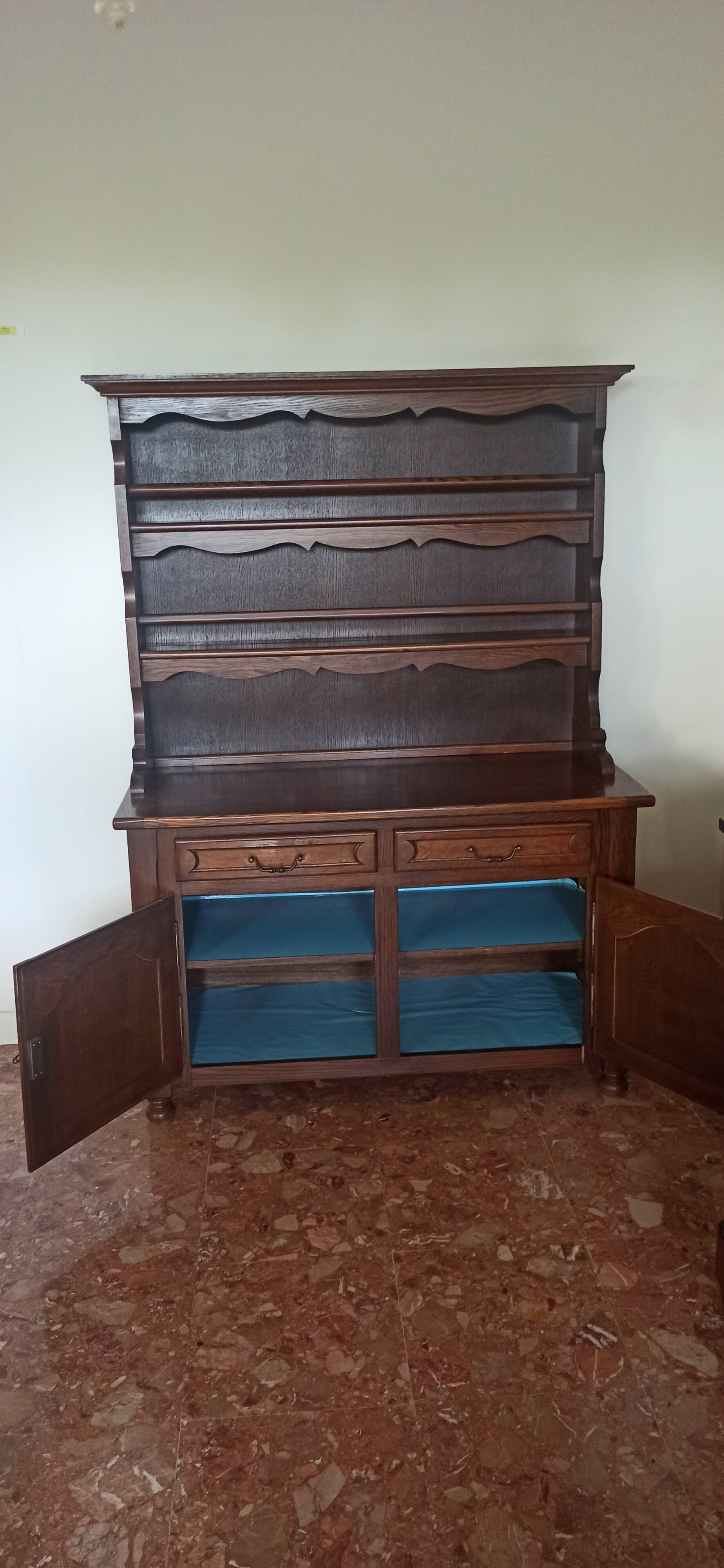 two-body oak solid wood sideboard