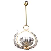 Elegant Art Deco Barovier and Toso chandelier, 1940s