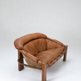 Canapé 2 places brutaliste italien par Luciano Frigerio