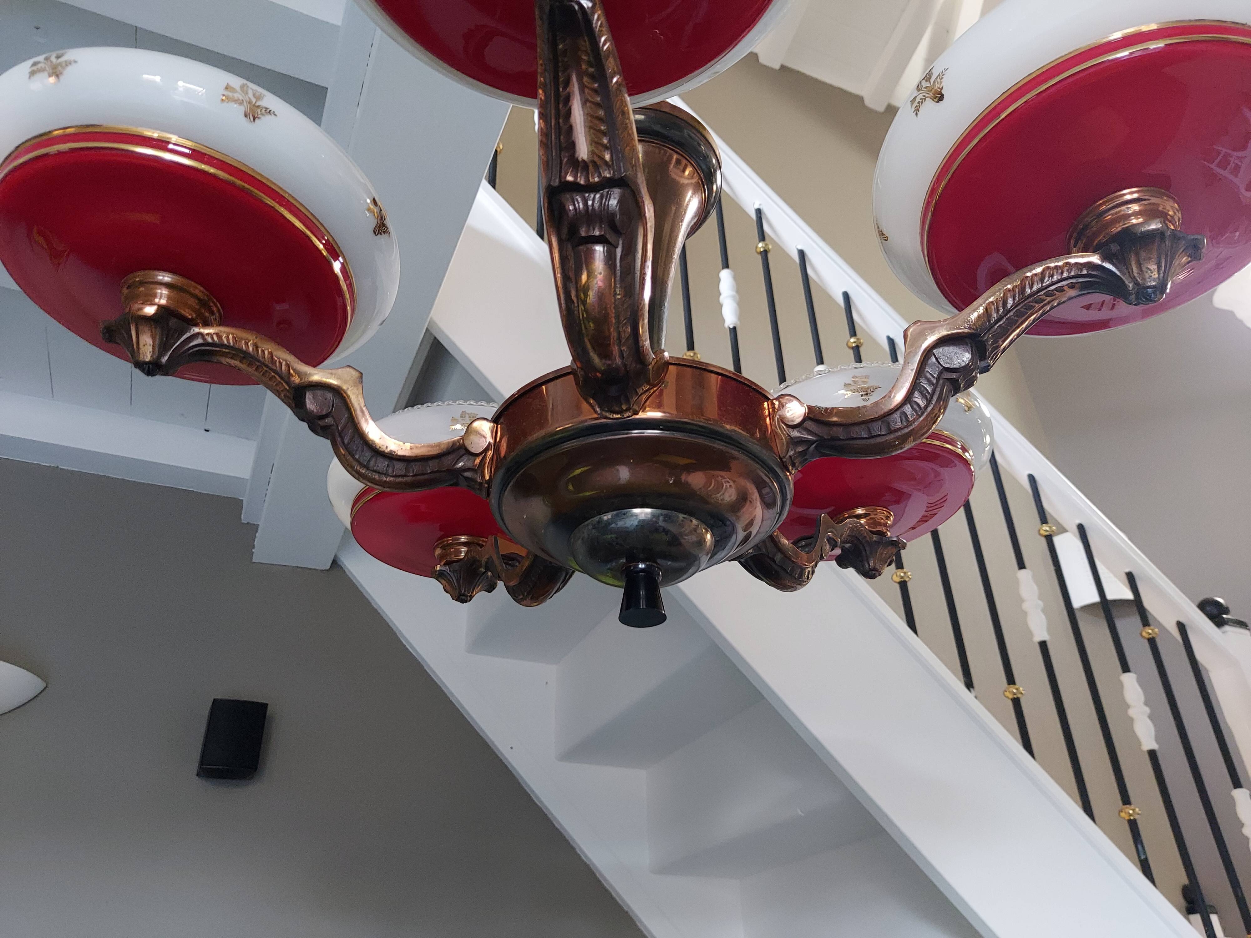 Vintage chandelier Art Deco vintage 1950