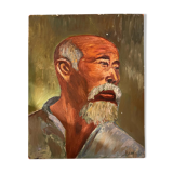 Old portrait, Asian man head