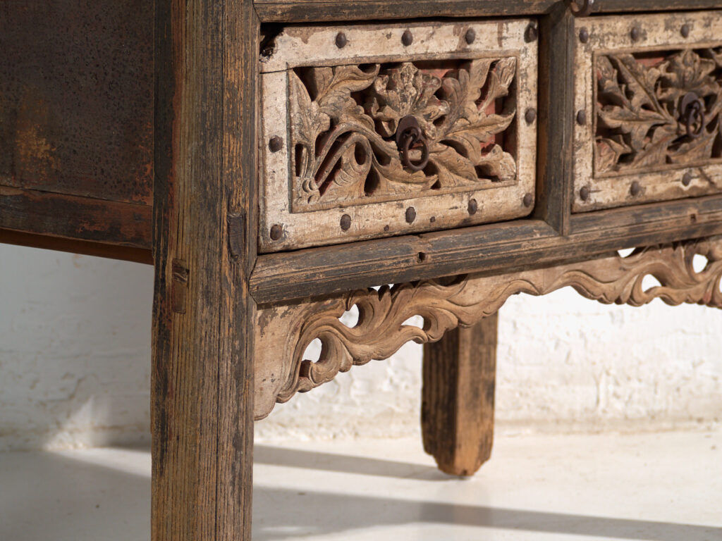 Antique Chinese console with openwork decoration – China, circa 1900